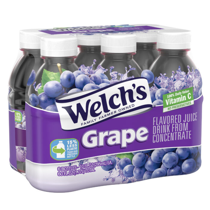 Welch'S, Grape Juice Drink 6 Ct/ 10 Fl Oz, Case Of 4, 60 Fl Oz - Image 1