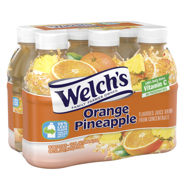 Welch'S, Orange Pineapple Juice Drink 6 Ct/ 10 Fl Oz, Case Of 4, 60 Fl Oz - Image 1