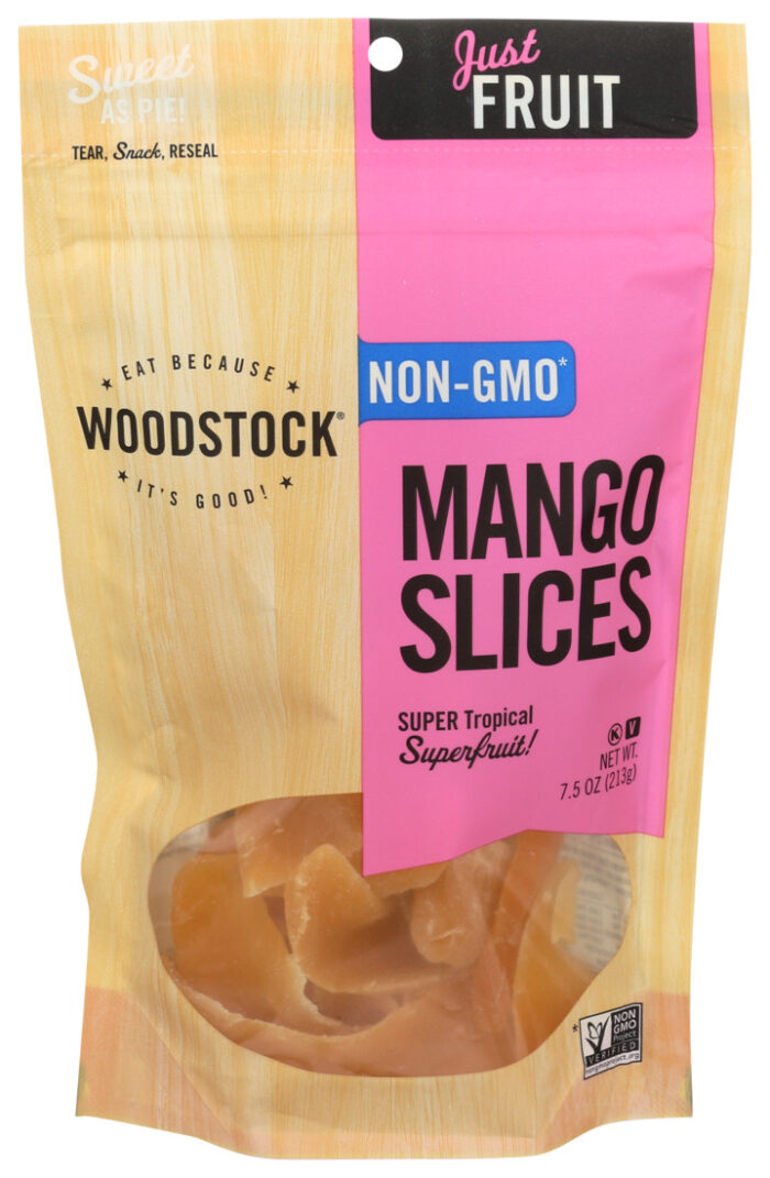 Wodstk Mango Slices,Lo Sgr,Unsul 7.5 Oz - Image 1