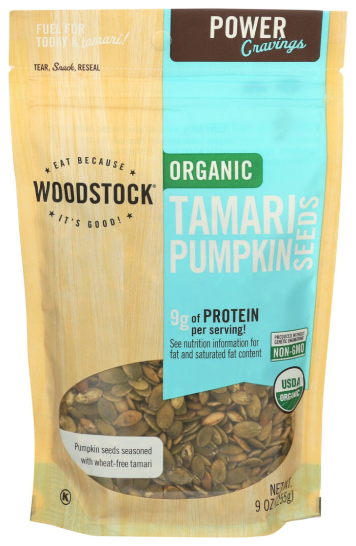 Wodstk Pumpkin Seeds,Og2,Tamari 9 Oz - Image 1