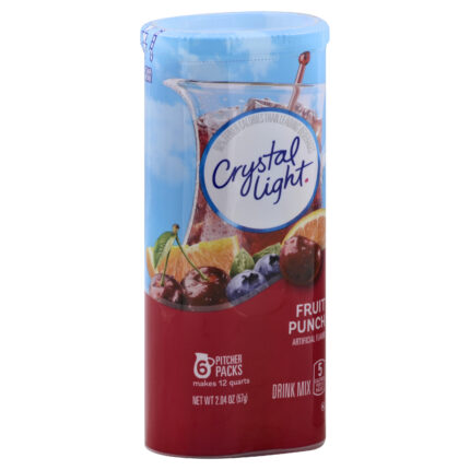 Crystal Light, Fruit Punch Drink Mix 6 Pack 0.34 Oz, Case Of 12, 2.04 Oz