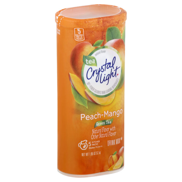 Crystal Light, Peach Mango Green Tea Drink Mix, Case Of 12, 1.85 Oz - Image 1