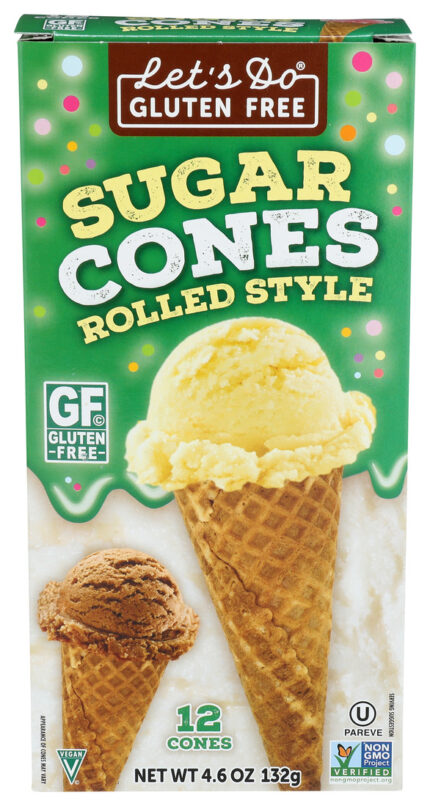Let'S Cones,Sugar,Gluten Free 4.6 Oz