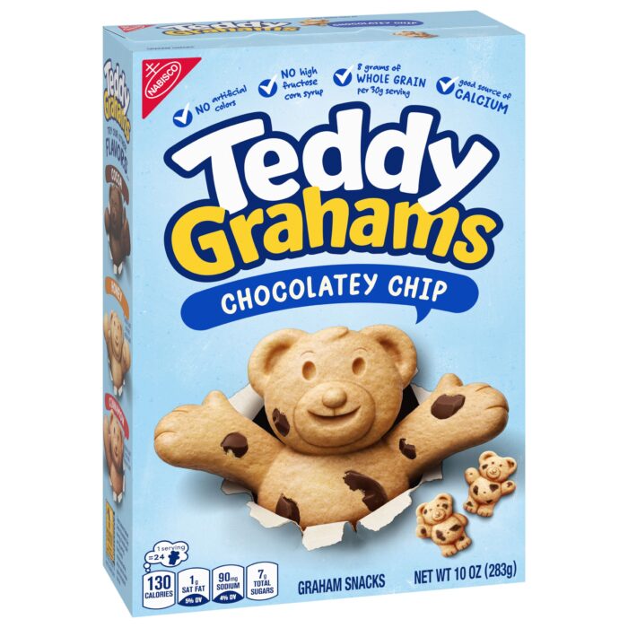 Teddy Grahams,  Chocolatey Chip Graham Snacks Box, Case Of 6, 10 Oz - Image 1
