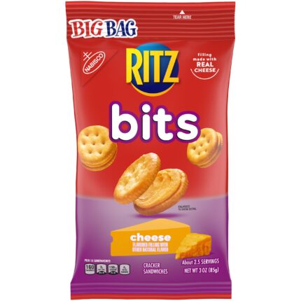 Ritz , Bits Cheese Cracker Sandwiches, Case Of 12, 3 Oz
