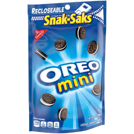 Oreo,  Mini Snack Sacks Chocolate Sandwich Cookies, Case Of 12, 8 Oz