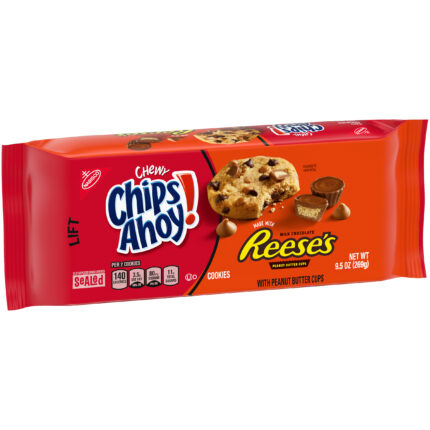 Chips Ahoy!, Chewy Reese'S Peanut Butter Cup Cookies Pack, Case Of 12, 9.5 Oz