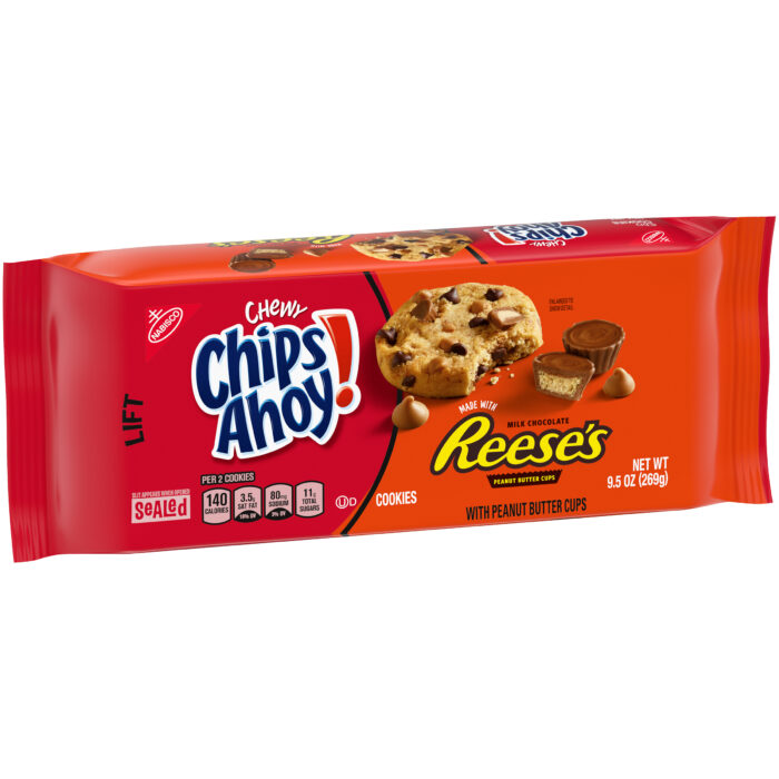 Chips Ahoy!, Chewy Reese'S Peanut Butter Cup Cookies Pack, Case Of 12, 9.5 Oz - Image 1
