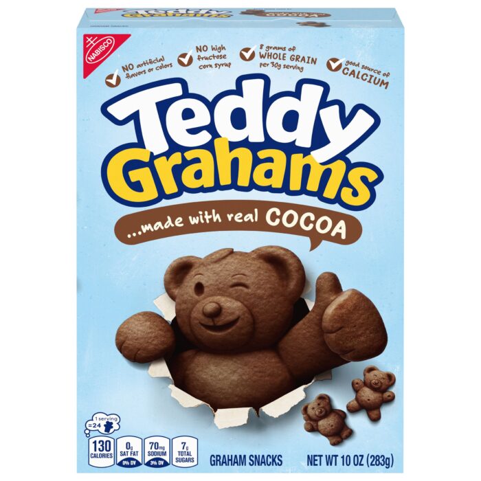 Teddy Graham,  Snacks Made With Real Cocoa, Case Of 6, 10 Oz - Image 1