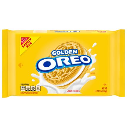 Oreo, Golden Sandwich Cookies Family Size, Case Of 12, 18.12 Oz