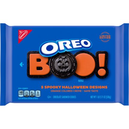 Oreo, Boo! Orange Colored Creme Halloween Chocolate Sandwich Cookies, Case Of 12, 18.71 Oz