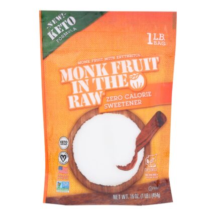In The Raw, Monk Fruit Sweetener, Case Of 8, 16 Oz