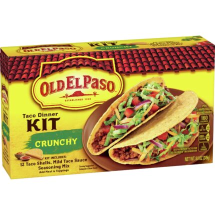 Old El Paso, Taco Dinner Kit With Crunchy Shells, Case Of 12, 8.8 Oz