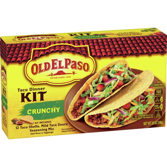 Old El Paso, Taco Dinner Kit With Crunchy Shells, Case Of 12, 8.8 Oz - Image 1