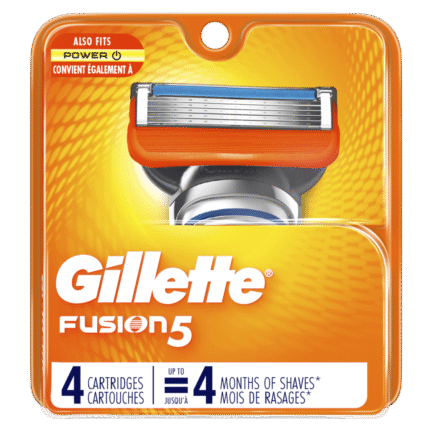 Gillette, Fusion5 Cartridges, 4Cartridge 4 Months, Case Of 6, 4 Ct