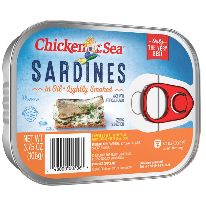 Chicken Of The Sea, Sardines In Oil Lightly Smoked, Case Of 18, 3.75 Oz - Image 1