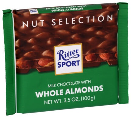 Ritter Choc,Milk,Almond 3.5 Oz