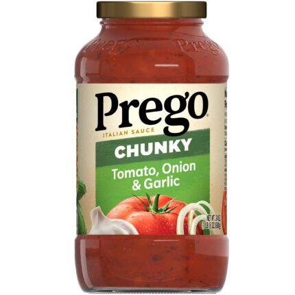 Prego, Chunky Tomato Onion & Garlic Italian Sauce, Case Of 12, 24 Oz