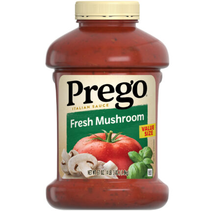 Prego, Fresh Mushroom Italian Sauce, Case Of 6, 67 Oz
