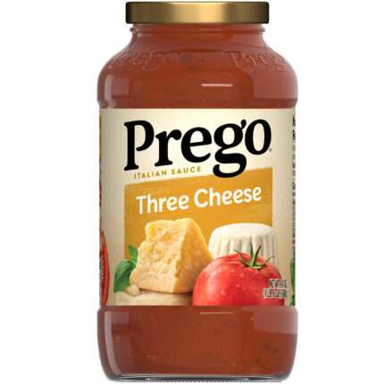 Prego, Three Cheese Italian Sauce, Case Of 12, 24 Oz