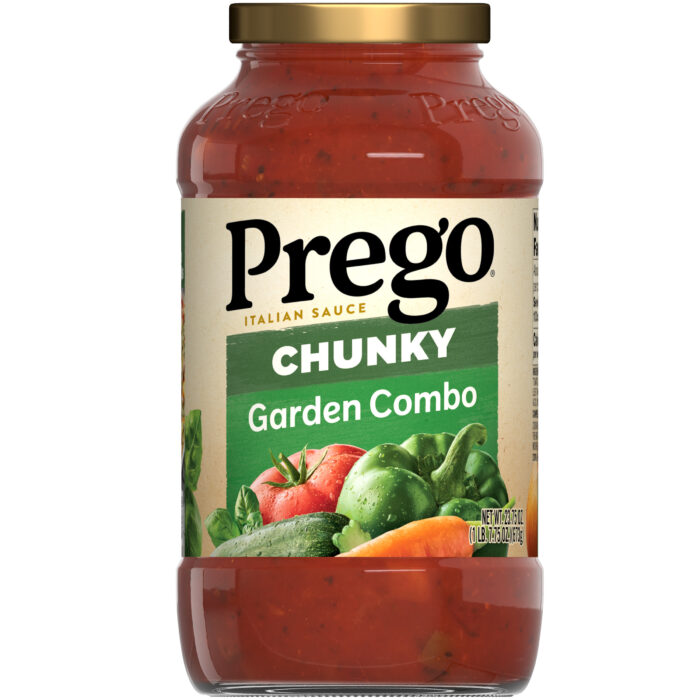 Prego, Chunky Garden Combo Pasta Sauce, Case Of 12, 23.75 Oz - Image 1