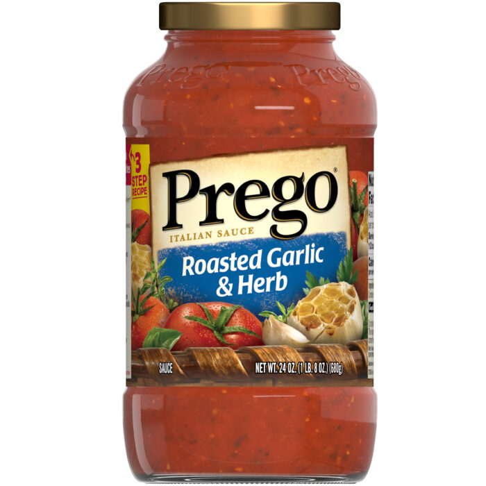 Prego, Roasted Garlic And Herb Italian Sauce, Case Of 12, 24 Oz - Image 1