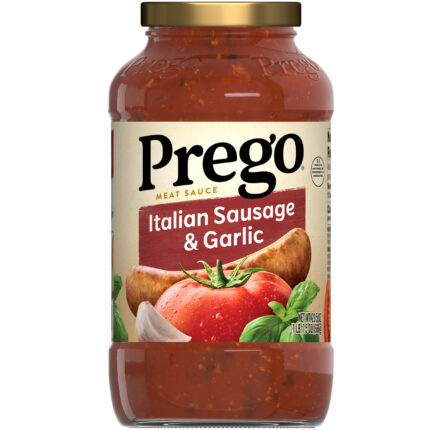 Prego, Tomato Sauce With Italian Sausage & Garlic, Case Of 12, 23.5 Oz