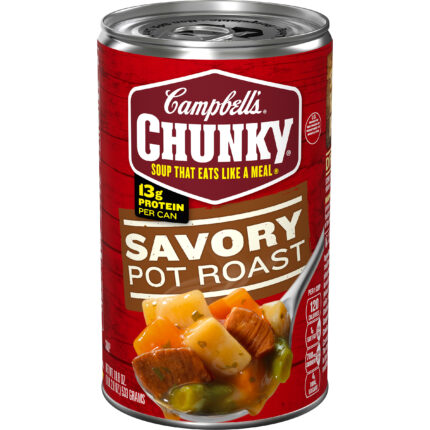 Campbell'S, Chunky Savory Pot Roast Soup Can, Case Of 12, 18.8 Oz