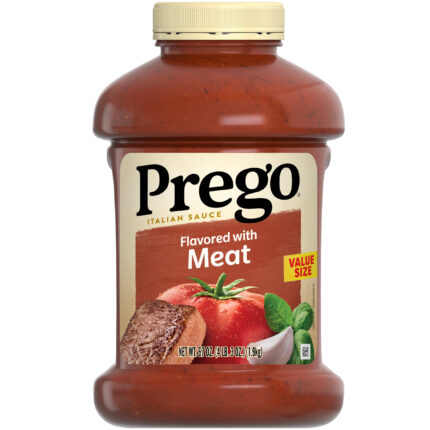Prego, Italian Tomato With Meat Pasta Sauce, Case Of 6, 67 Oz