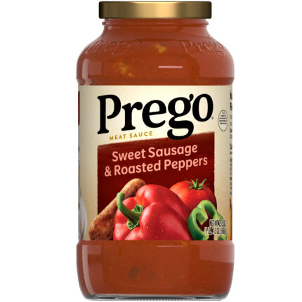 Prego, Sweet Sausage And Roasted Peppers Meat Sauce, Case Of 6, 23.5 Fl Oz