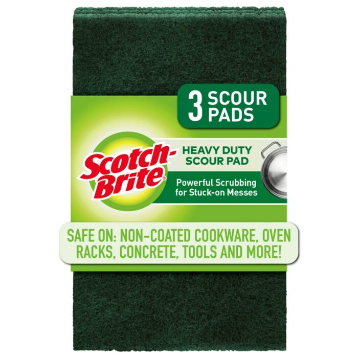 Scotch-Brite, Heavy Duty Scour Pads, Case Of 10, 3 Ct - Image 1