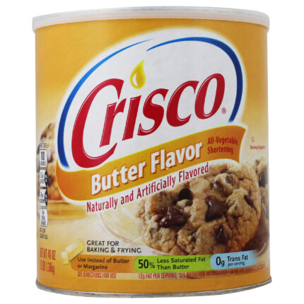 Crisco, All Vegetable Shortening Butter Flavor, Case Of 12, 48 Oz