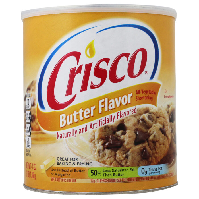 Crisco, All Vegetable Shortening Butter Flavor, Case Of 12, 48 Oz - Image 1