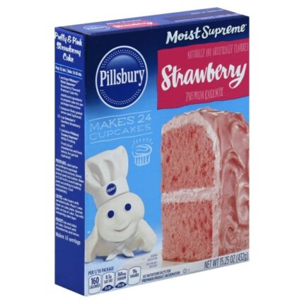 Pillsbury, Moist Supreme Strawberry Cake Mix, Case Of 12, 15.25 Oz