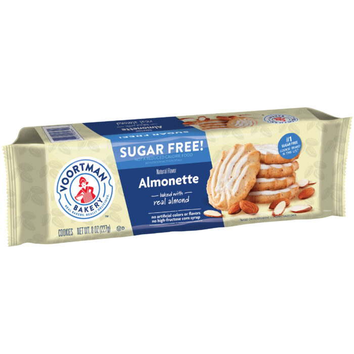 Voortman Bakery, Sugar Free Iced Almonette, Case Of 12, 8 Oz - Image 1