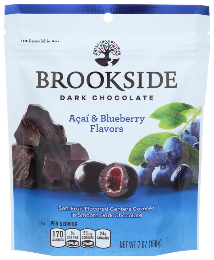 Brookside, Dark Chocolate Candy Acai & Blueberry Flavor, Case Of 12, 7 Oz - Image 1