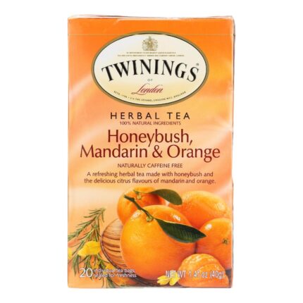 Twinings, Herbal Honeybush Mandarin And Orange, Case Of 6, 20 Bag