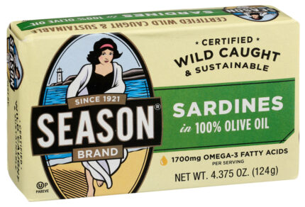 Seasn Sardines,Club,In Oil 4.375 Oz