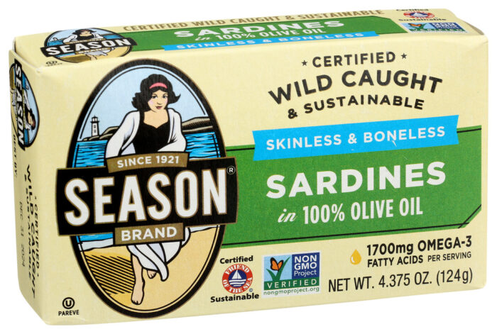 Seasn Sardines,Sknls/Bnls,Club 4.375 Oz - Image 1