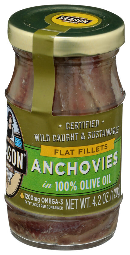 Seasn Anchvies,Flat,In Olv Oil 4.2 Oz