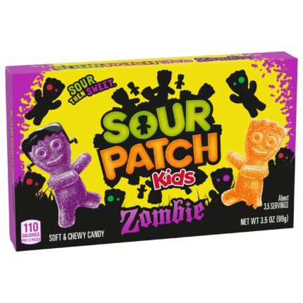 Sour Patch Kids, Zombie Orange & Raspberry Candy, Case Of 12, 3.5 Oz