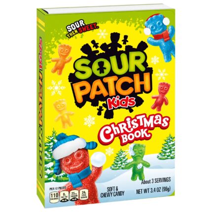 Sour Patch Kids, Christmas Book Soft & Chewy Candy, Case Of 12, 3.4 Oz