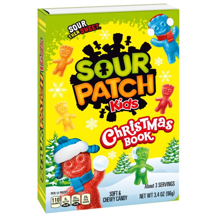 Sour Patch Kids, Christmas Book Soft & Chewy Candy, Case Of 12, 3.4 Oz - Image 1