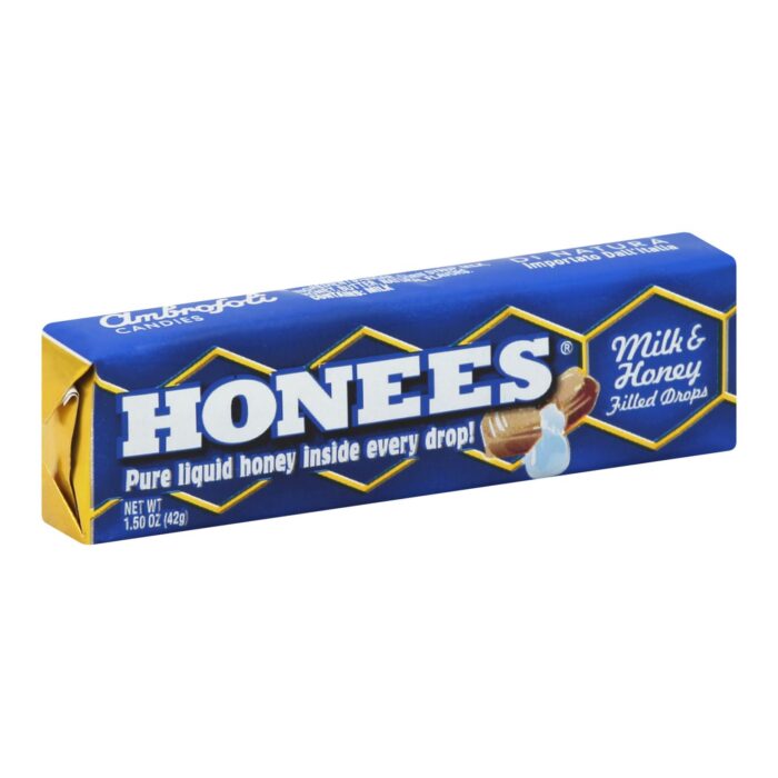 Honees, Milk And Honey Filled Drops, Case Of 24, 1.5 Oz - Image 1