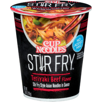 Nissin, Cup Noodles Teriyaki Beef Stir Fry, Case Of 6, 3 Oz