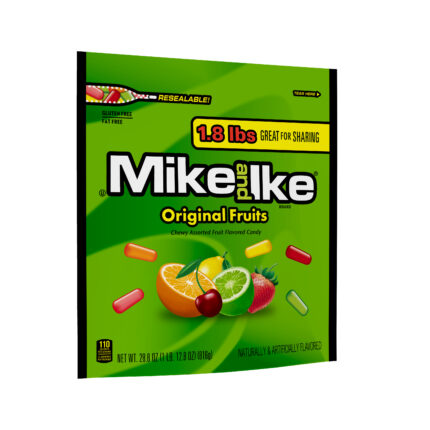 Mike And Ike, Original Fruits Candy Stand Up Bag, Case Of 6, 28.8 Oz
