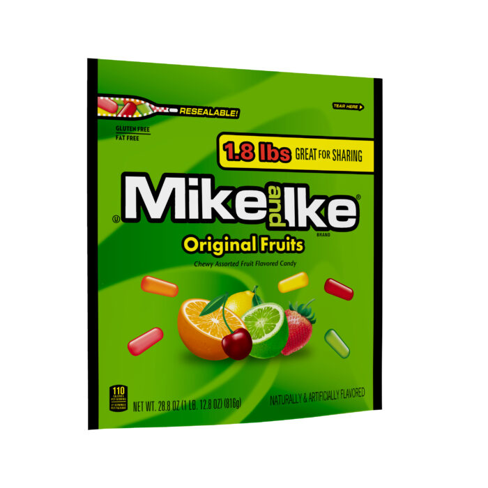 Mike And Ike, Original Fruits Candy Stand Up Bag, Case Of 6, 28.8 Oz - Image 1