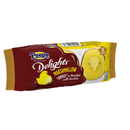 Peeps, Marshmallow Chicks Dipped In Milk Chocolate, Case Of 24, 1.5 Oz