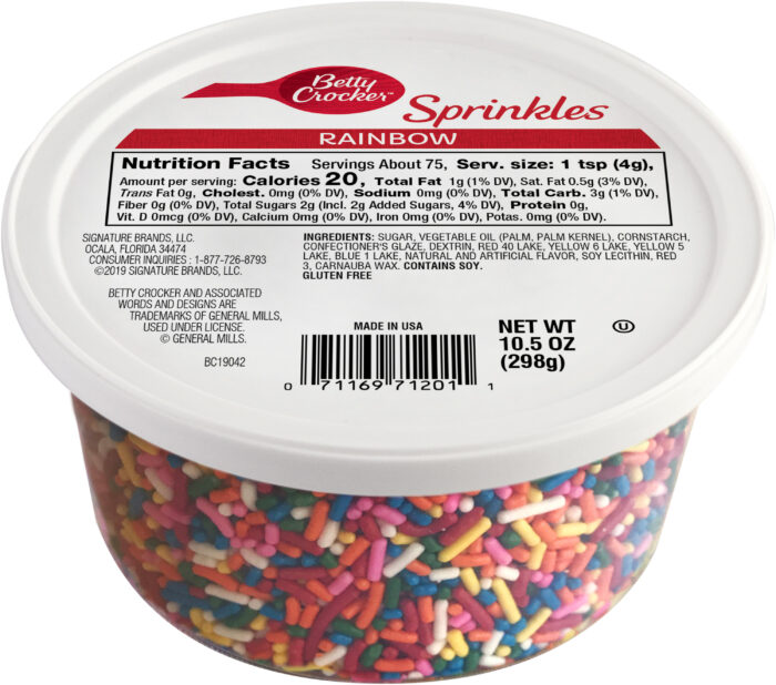 Betty Crocker, Sweet Toppings Rainbow Sprinkles Carousel Mix, Case Of 12, 10.5 Oz - Image 1