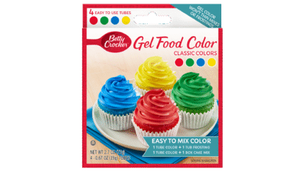 Betty Crocker, Decorating Gel Food Colors In Classic Colors, Case Of 6, 2.72 Oz
